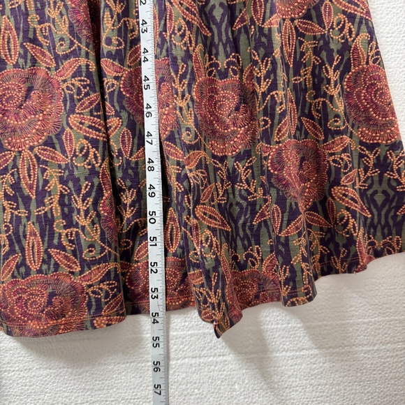 Soft Surroundings Alcott Floral Women's Maxi Dress 3/4 Sleeve Sz L Boho Western - Picture 8 of 12